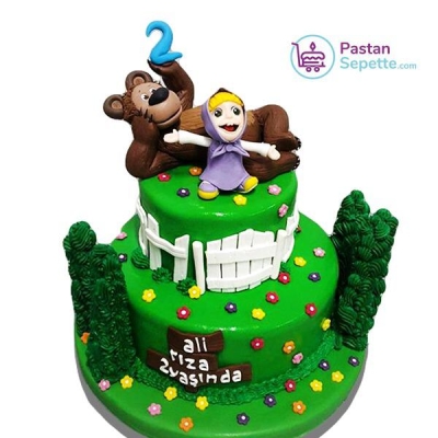 Maşa ve Koca Ayı 20 kişilk pasta